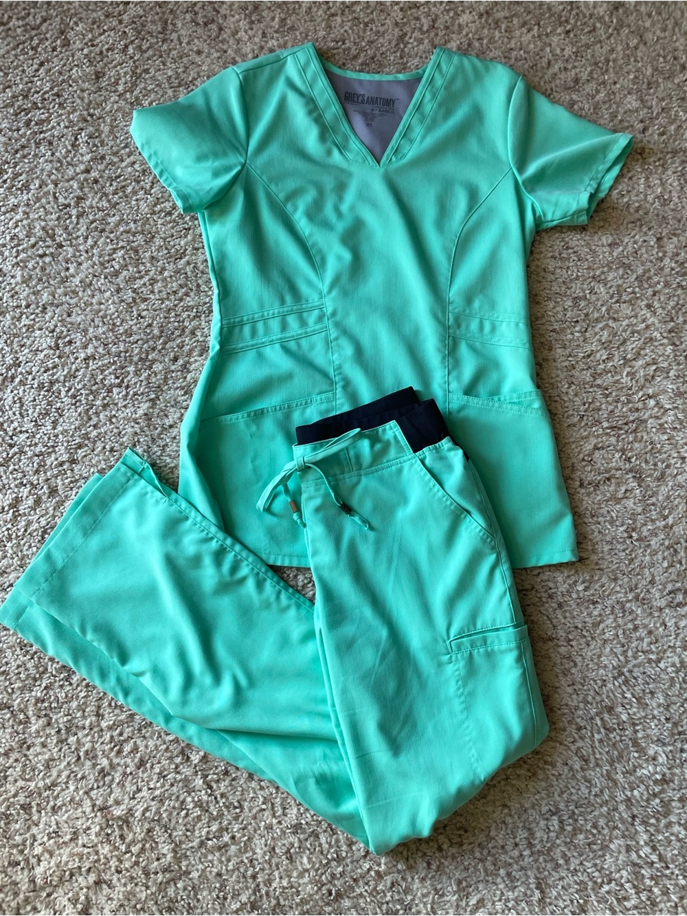 Grey's Anatomy Mint Green V-Neck Scrub Set